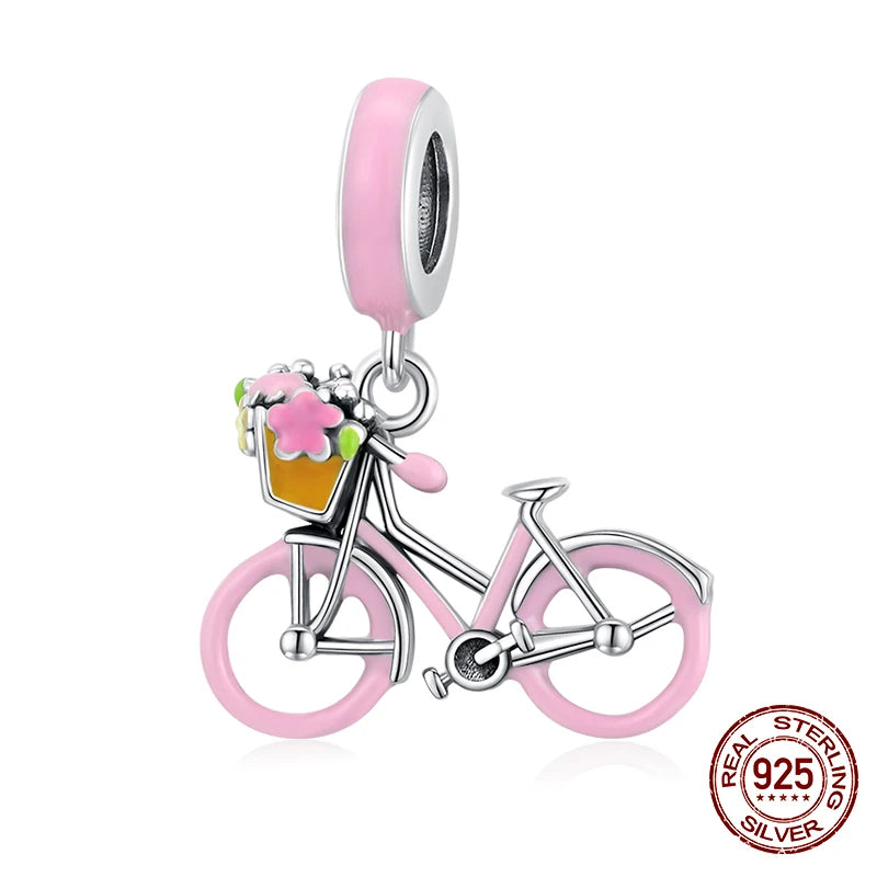 WOSTU 925 Sterling Silver Mixed Charms | Pet, Camera, Bee, Coffee & Ladybug Beads – Fit Original Pandora DIY Bracelet Jewelry