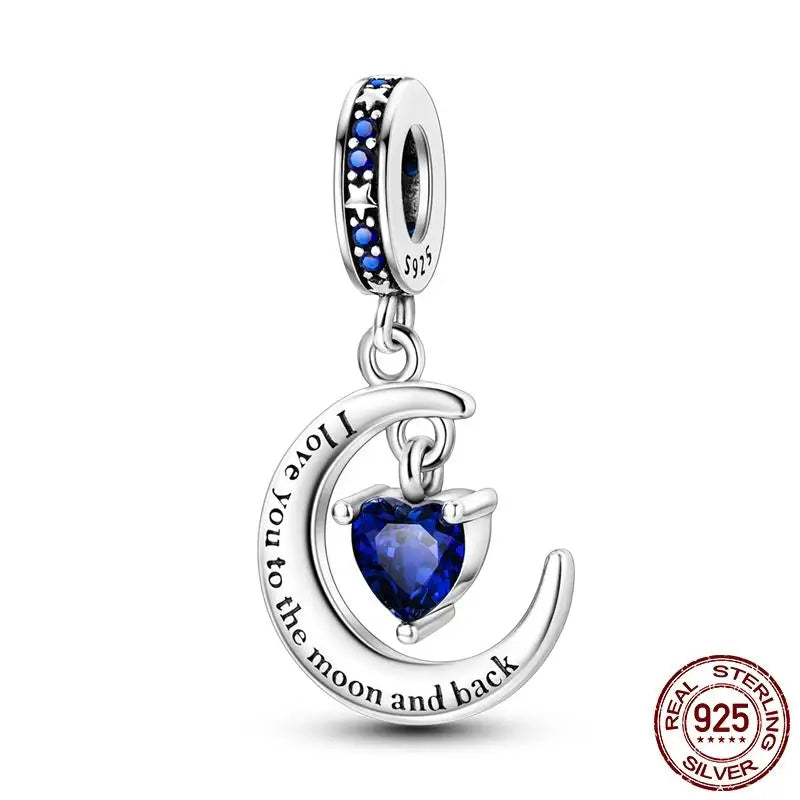 Hot Sale 925 Sterling Silver Moments Keychain Charm | Fit Original Bracelet Beads Women’s Elegant Jewelry Gift