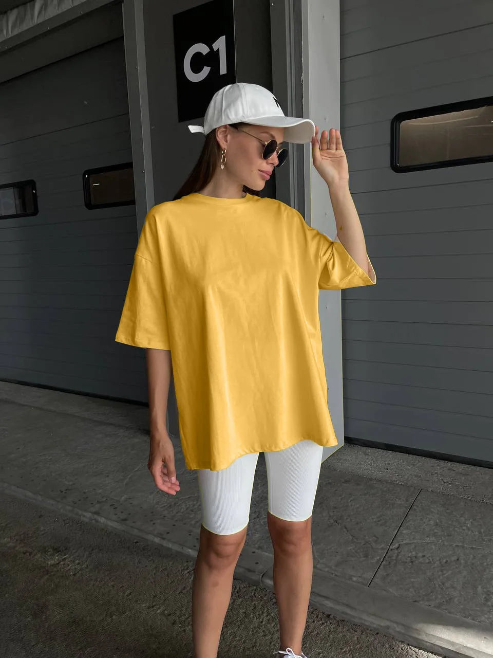 Botvotee 21 Colors Oversized Basic T-Shirts for Women | 100% Cotton Casual Summer Tops | Solid Color Loose Fit Tees