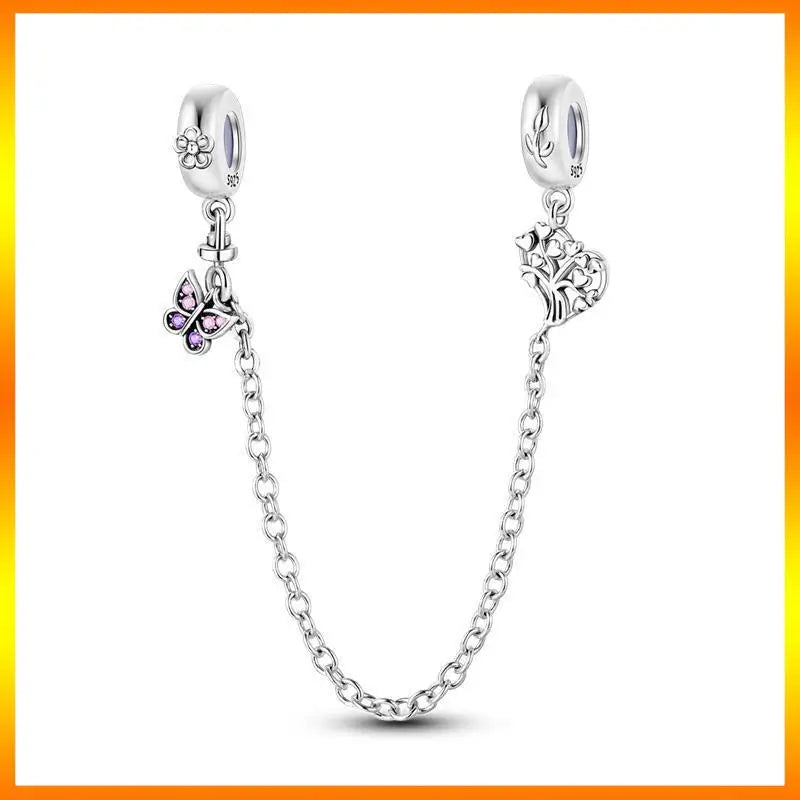 Star Moon & Evil Eye Chain Charm 🌙💙 925 Silver Bracelet Bead Women