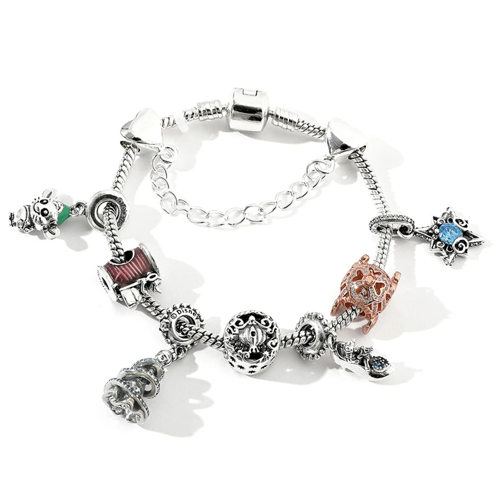 Alice in Wonderland 🐇 Beaded Pandora Bracelet | DIY Alloy Charm Jewelry