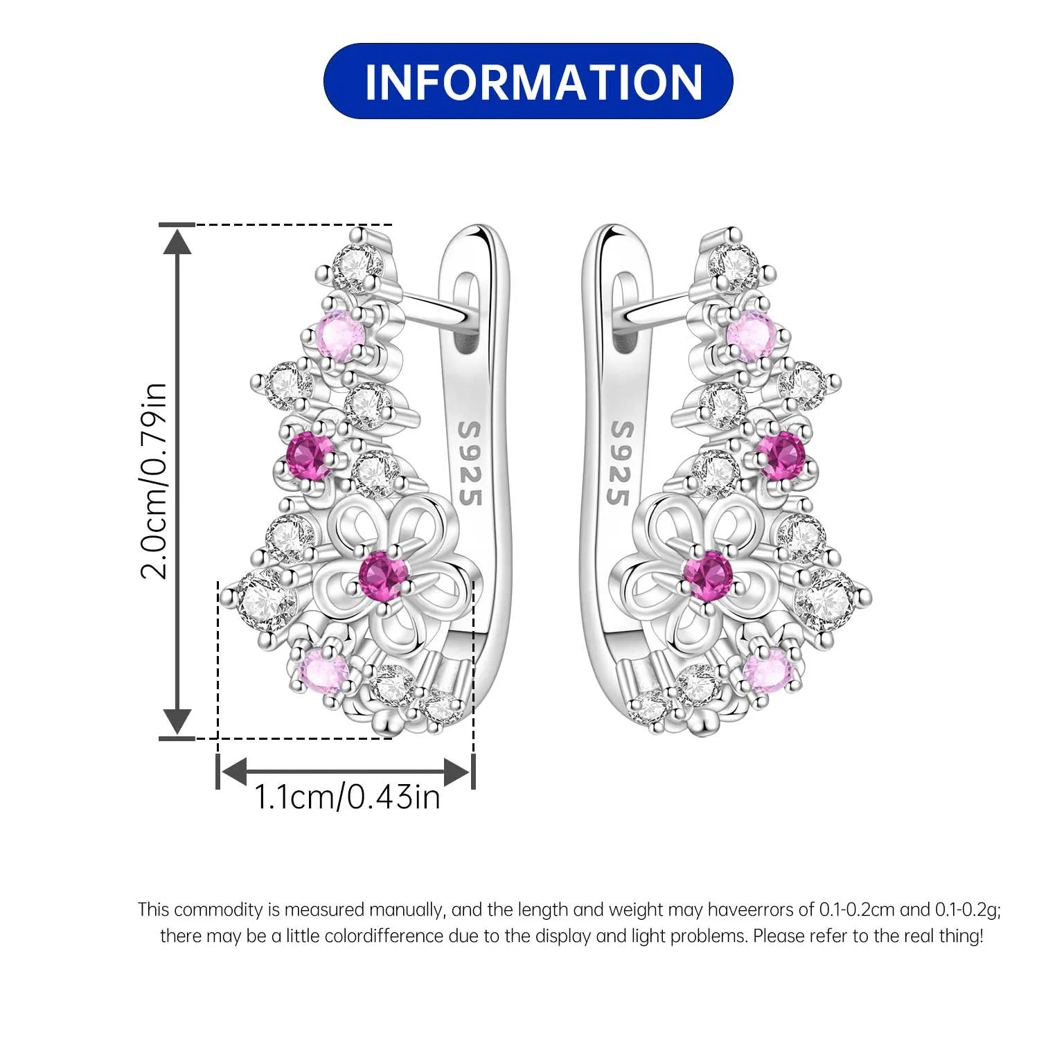 Orstarry 925 Sterling Silver Pink Sweet Bow Drop Earrings | Women’s Original Jewelry Party & Anniversary Gift
