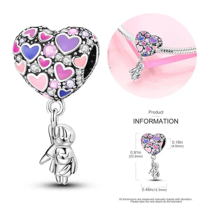 925 Sterling Silver Flying Bird & Butterfly Safety Chain Charm Beads for Original 3mm Bracelet – DIY Jewelry Gift