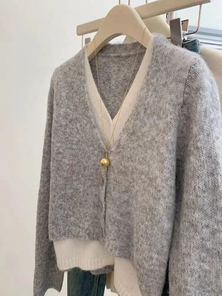 🍂 Cozy Knitted Long Sleeve Sweater 👚 Women's Fashion Layering Top 🌸 Korean Style Early Autumn Wear