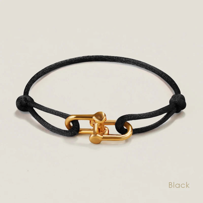 MOONLIGHT Adjustable U-Shape Silk Rope Bracelet | Classic Women’s Charm Bracelet High Quality Jewelry Gift