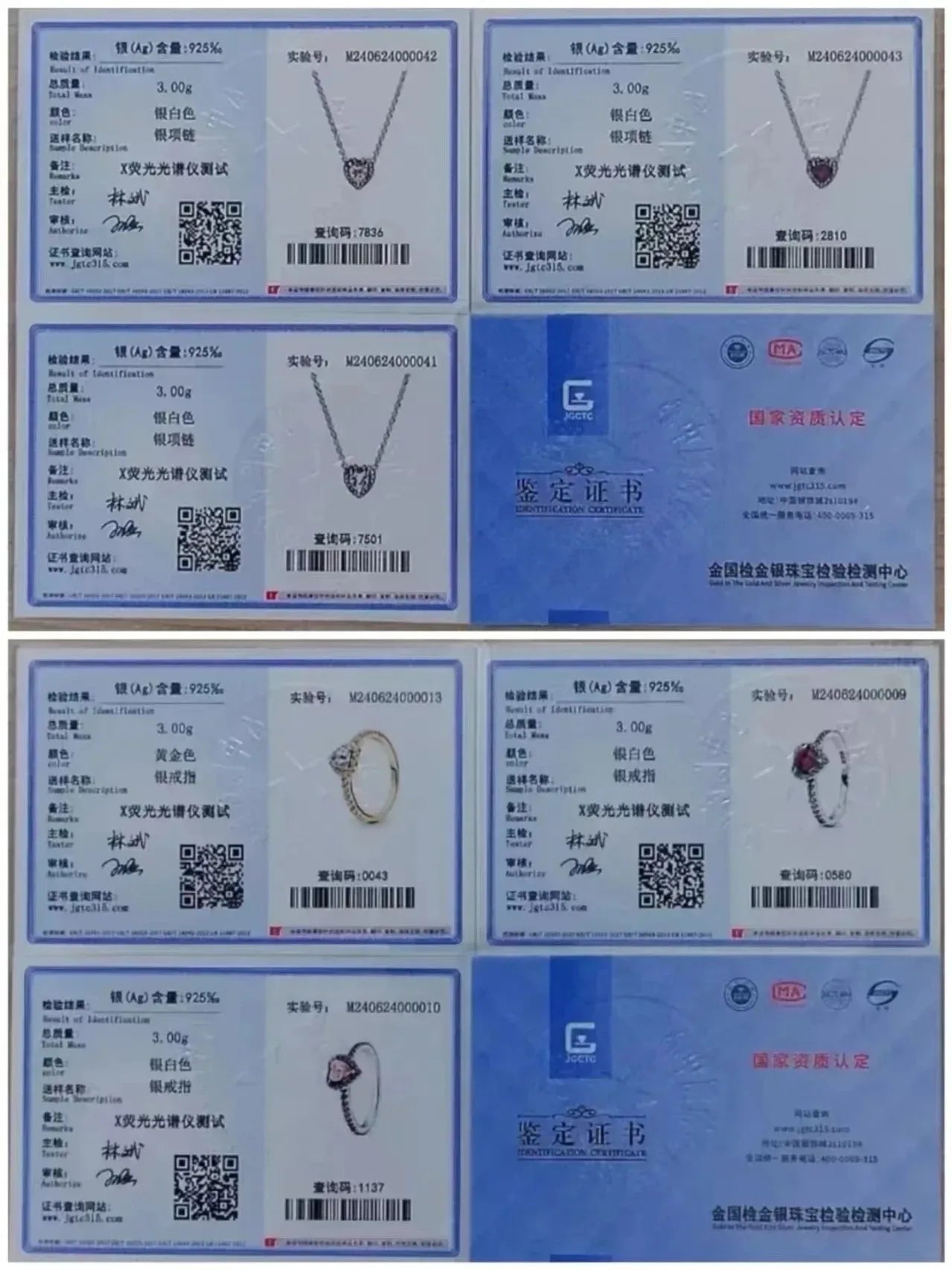 New 925 Sterling Silver Heart Jewelry Set | Pink, Red & Rainbow Earrings, Rings, Necklaces Gift Collection