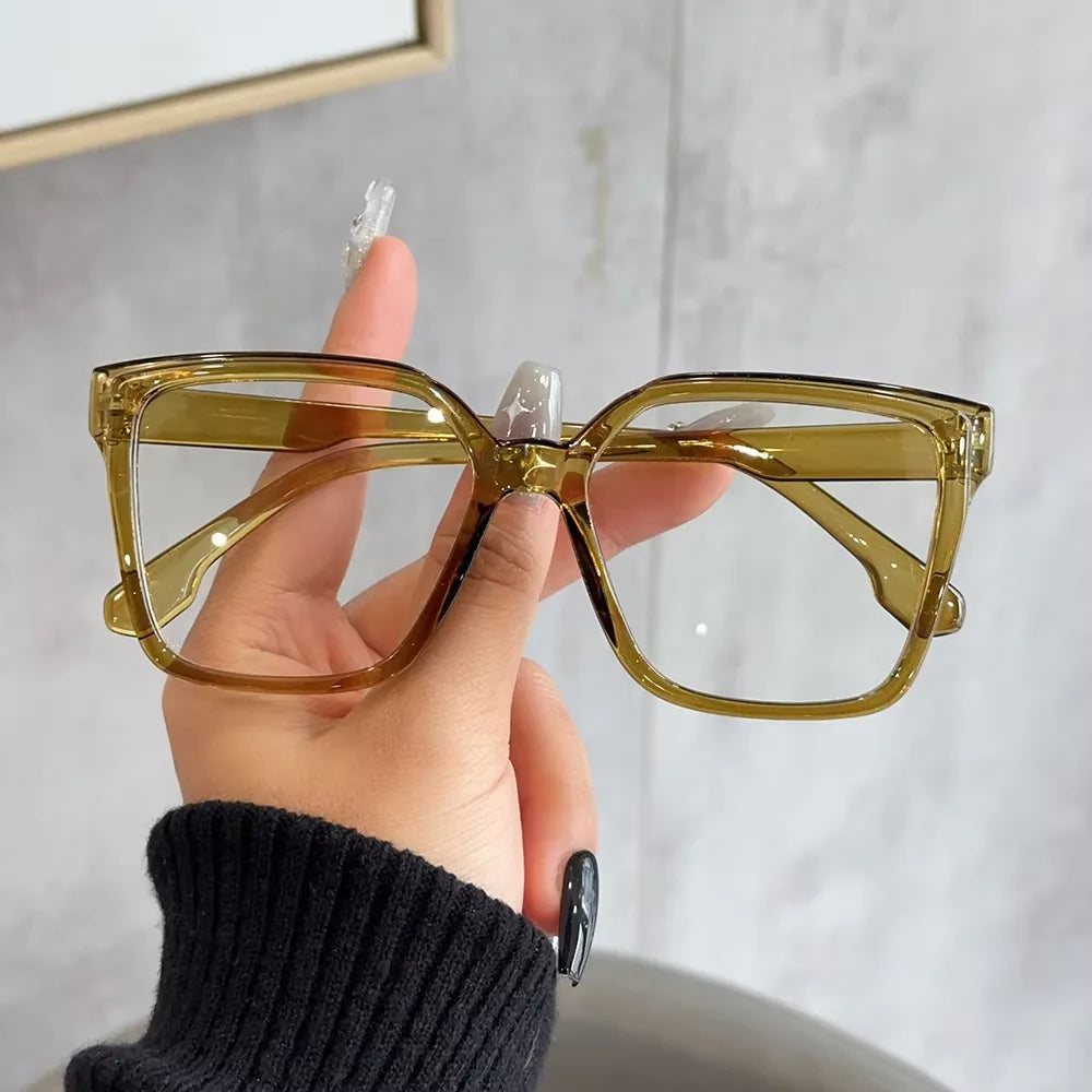 1Pc/2Pcs/3Pcs/4Pcs Elegant Geometric Glasses – Simple & Stylish Transparent Lenses | Daily Office & Reading Eyewear