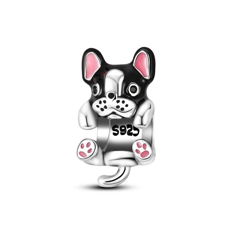 925 Sterling Silver Dog & Cat Animal Series Charms | Pet Beads for Original Bracelet & Necklace DIY Jewelry for Women