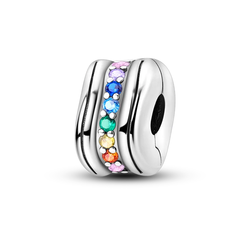 Silver Clasp 925 Sterling Silver Round Daisy Charm Beads | Safety Chain Pendant for Original Bracelets Jewelry