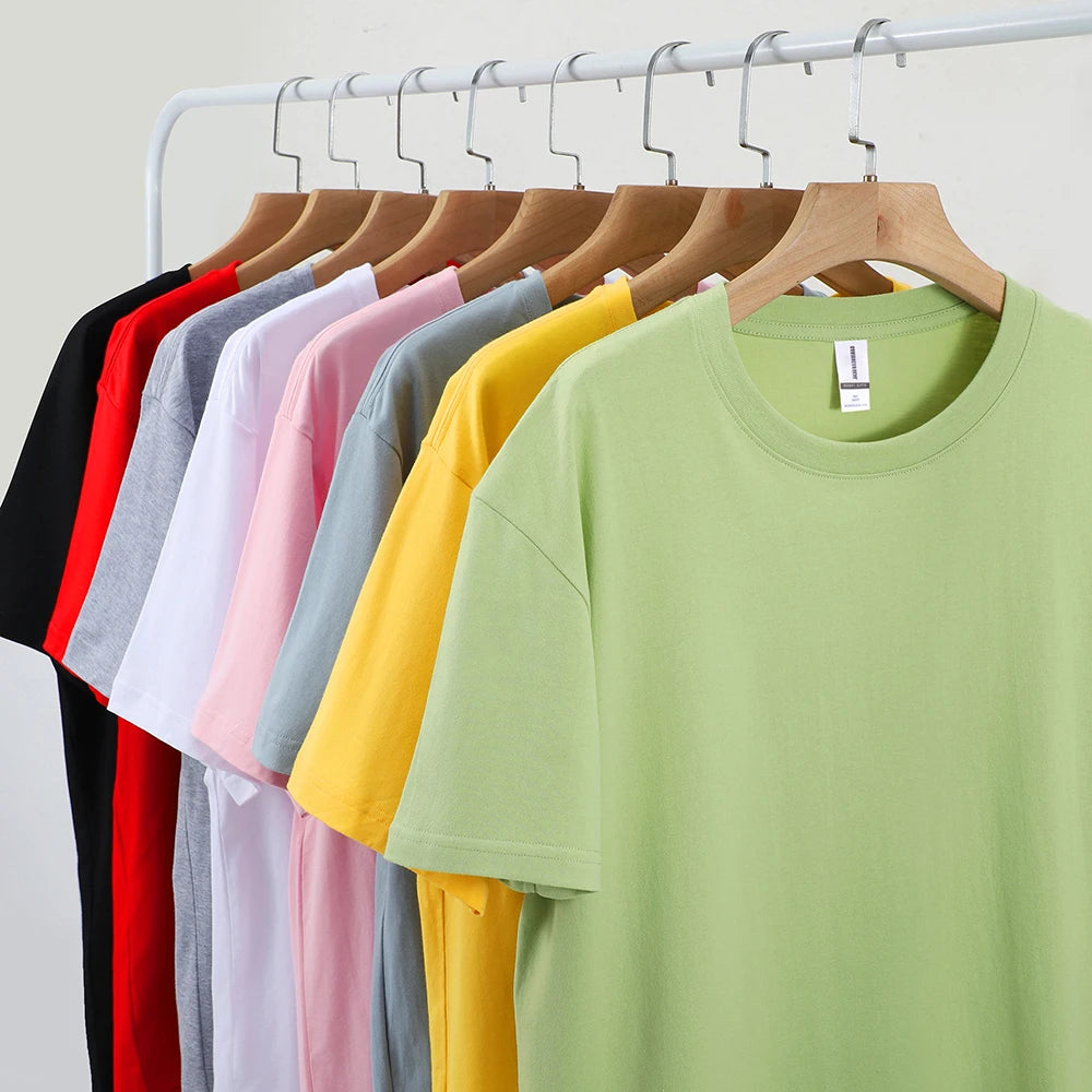 100% Cotton Women T-Shirt – Casual Sporty Short Sleeve O-Neck Tee | Loose Summer Top White & Black