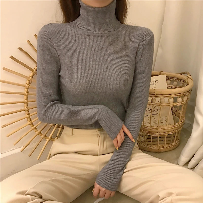 Heliar Women’s Fall Turtleneck Sweater – Soft Knitted Cashmere Pullover, Basic Warm Jumper for Autumn Winter 2024