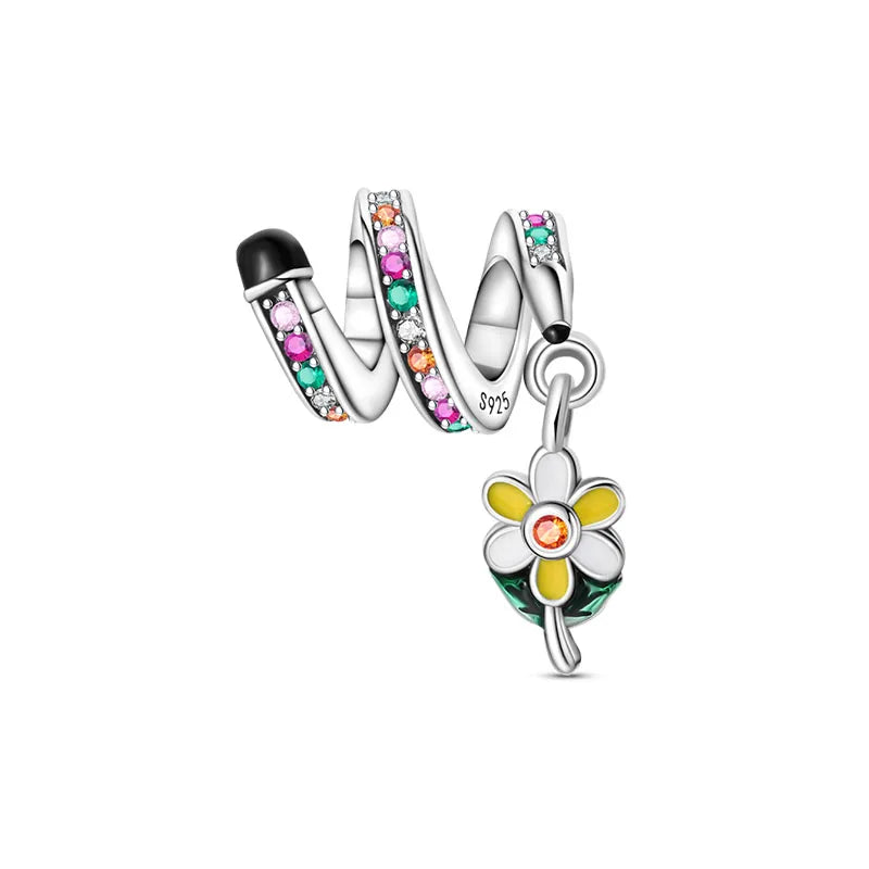 100% 925 Sterling Silver Teddy Bear, Kitten, Puppy & Elephant Luminous Firefly Charms | Sweet Beads Fit Pandora Bracelet Fine Jewelry