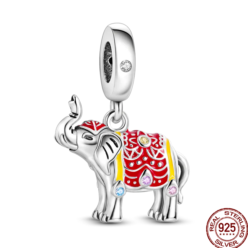 925 Sterling Silver Golden Zircon Saturn Flower Butterfly Charm Bead Fit 3MM Original Bracelet Women DIY Jewelry