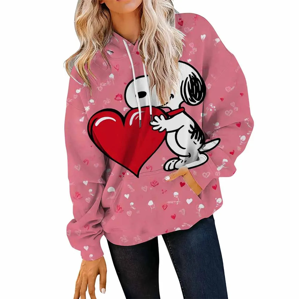 Women’s Disney Stitch Long Sleeve Hoodie – Unisex Round Neck Sweatshirt Y2K 90s Gothic Autumn Winter Pullovers 🐾❄️