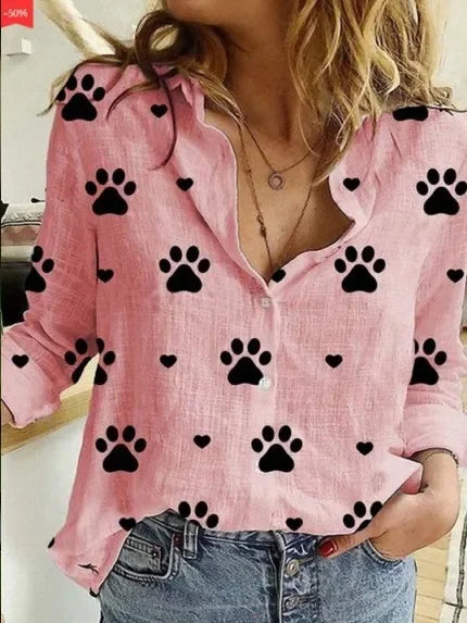 Vintage Cotton Linen Blouse – Long Sleeve Casual Shirt for Women Spring Autumn Top 🌿✨