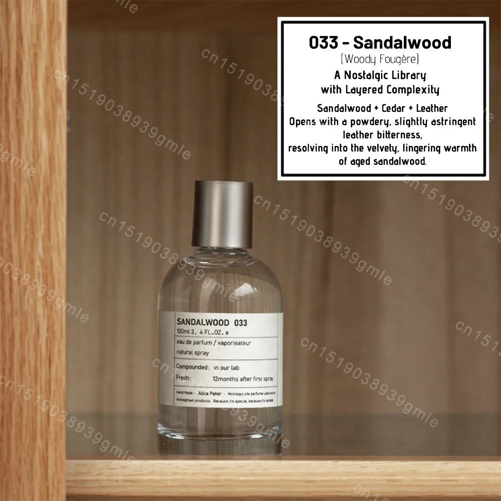 100ML Unisex Sandalwood Perfume | Fresh Fruity Eau De Toilette with Bergamot | Long-Lasting Body Spray for Men & Women