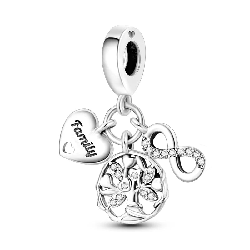 925 Sterling Silver Tree of Life Dangle Charm | Eternal Symbol Bead Fits Pandora Bracelet & Necklace – DIY Jewelry
