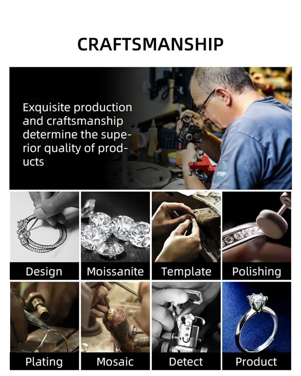 EWYA Solitaire Pear Cut Moissanite Diamond Pendant Necklace 1-5CT D Color 925 Silver 18K Rose Gold Chain for Women