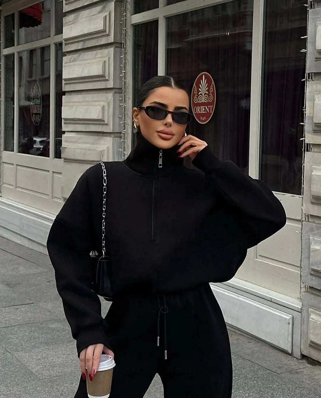 Women’s Autumn Winter Pants Set – Solid Color Pullover Sweatshirt & Trousers Casual Streetwear 🍂❄️