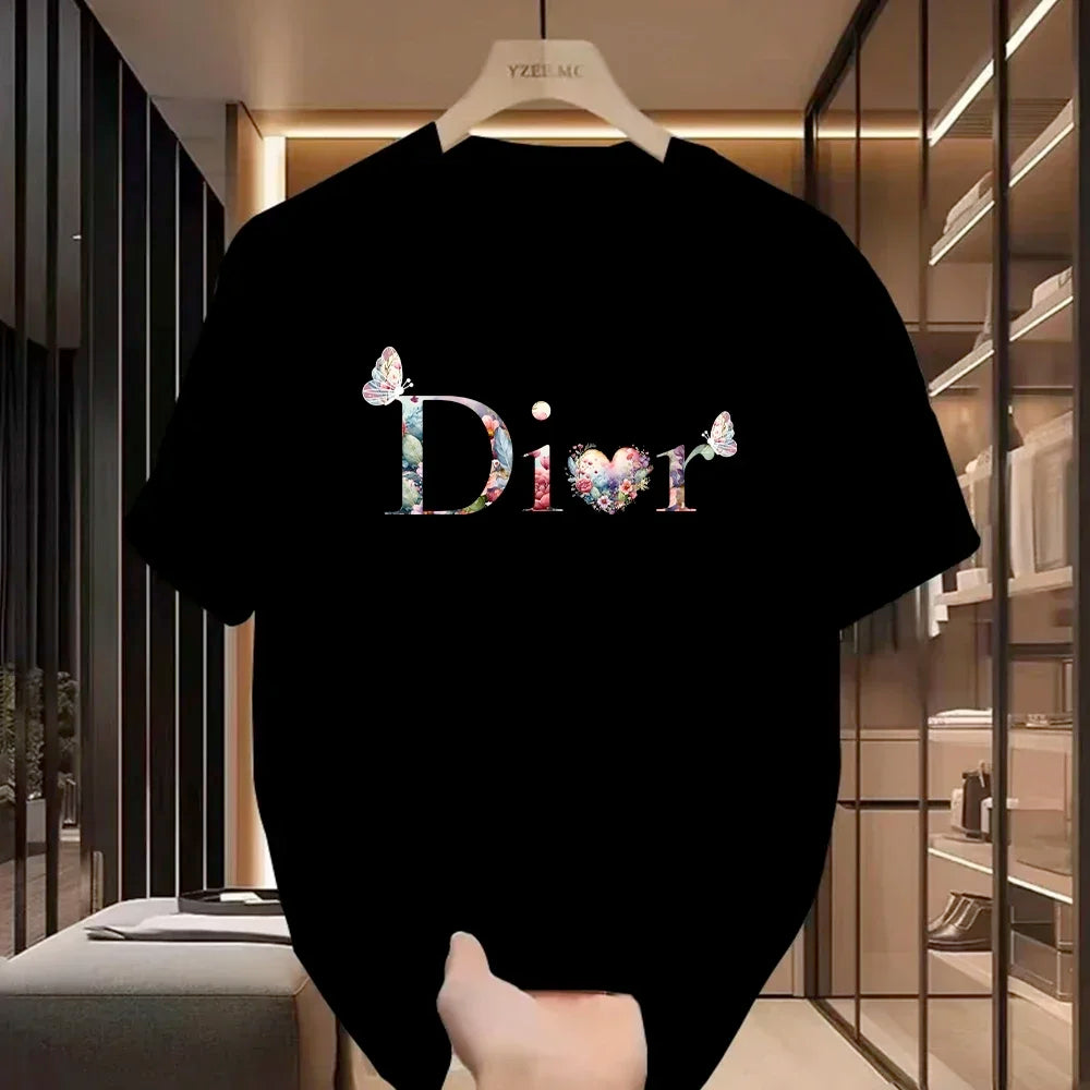 Women’s Casual Harajuku Y2K Designer Luxury T-Shirt | Vintage Trendy Pullover Tee for Ladies