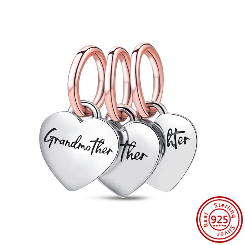 925 Sterling Silver Heart-Shaped Series Sweet Beads | Fit Original DIY Bracelet Women’s Jewelry Accessories Gift