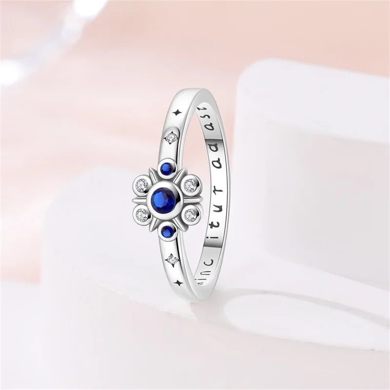 925 Sterling Silver Rings Collection | Bow, Heart, Sun, Moon & Star Zircon Rings for Women Jewelry Gift