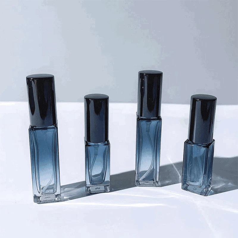 5/9/20ML Gradient Blue Perfume Spray Bottles – Empty Glass Atomizer | Refillable Travel Cosmetic Sample Vials
