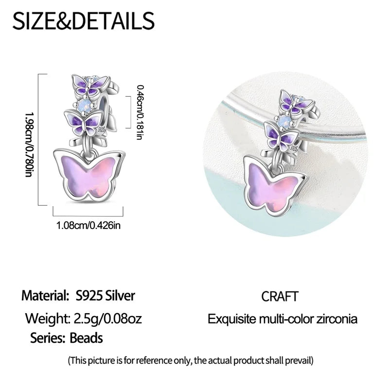 100% 925 Sterling Silver Heart Family Charms with Pumpkin & Pave Zircon Pendant – Fits Original Bracelet DIY Jewelry Gifts