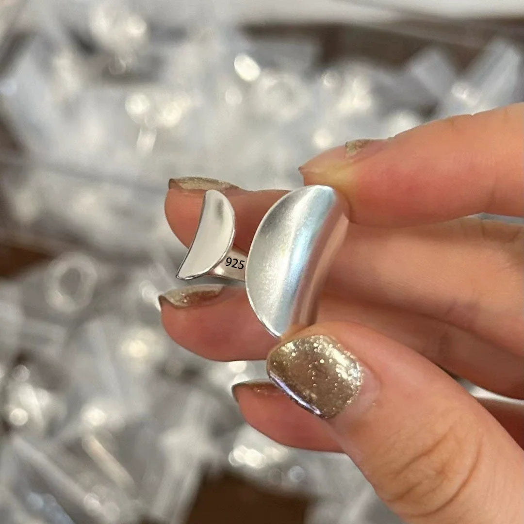 VENTFILLE 925 Sterling Silver Flower Lace Ring – Adjustable CZ Korean Fashion Jewelry