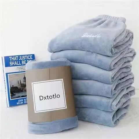 Thickened Coral Fleece Sweatwear Set 🧥 Unisex Warm Home Clothes ❄️ Sports Outfit Long Sleeve Round Neck Pajamas 👕