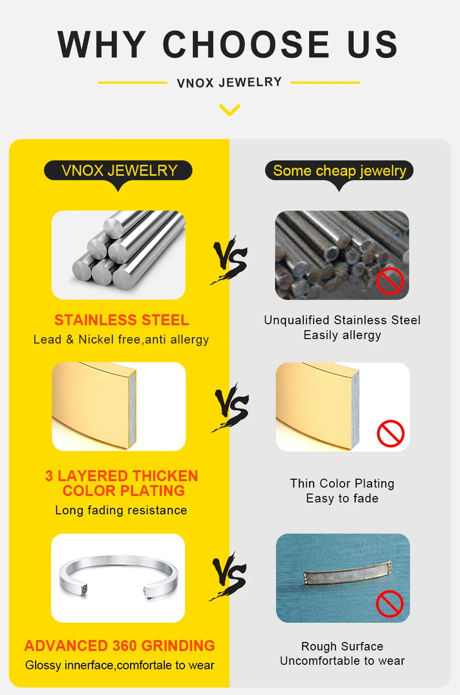 Vnox Stylish Blue Stone Necklace for Men | Stainless Steel Cube Pendant | Geometric Collar Jewelry Gift for Him