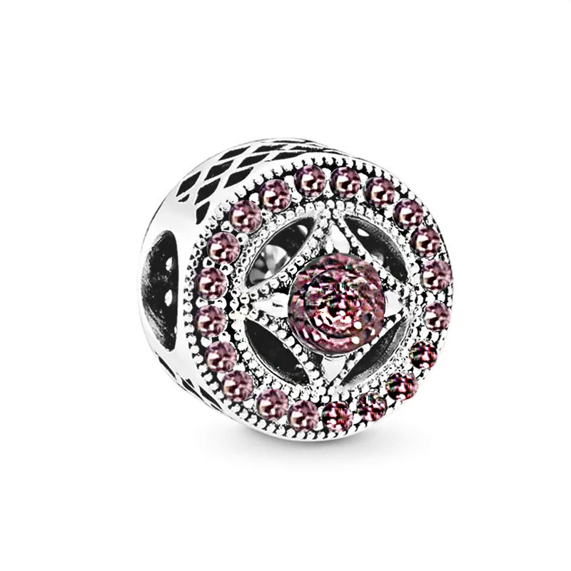 925 Sterling Silver Angel Wings Multi-Color Charm | Fits Original Pandora Bracelet | DIY Ladies Jewelry Accessories