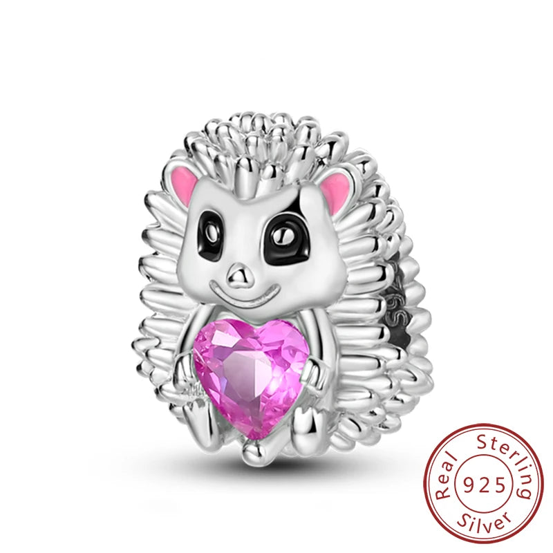 925 Sterling Silver Animal Charms | Cat, Dog & Heart Beads Fit Original Bracelet DIY Jewelry Gift for Women