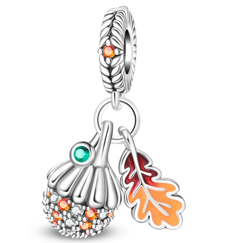 Original 925 Sterling Silver Luminous Lantern & Magic Cat Charm Bead | Glowing Angel Jungle Pendant for Bracelet Jewelry