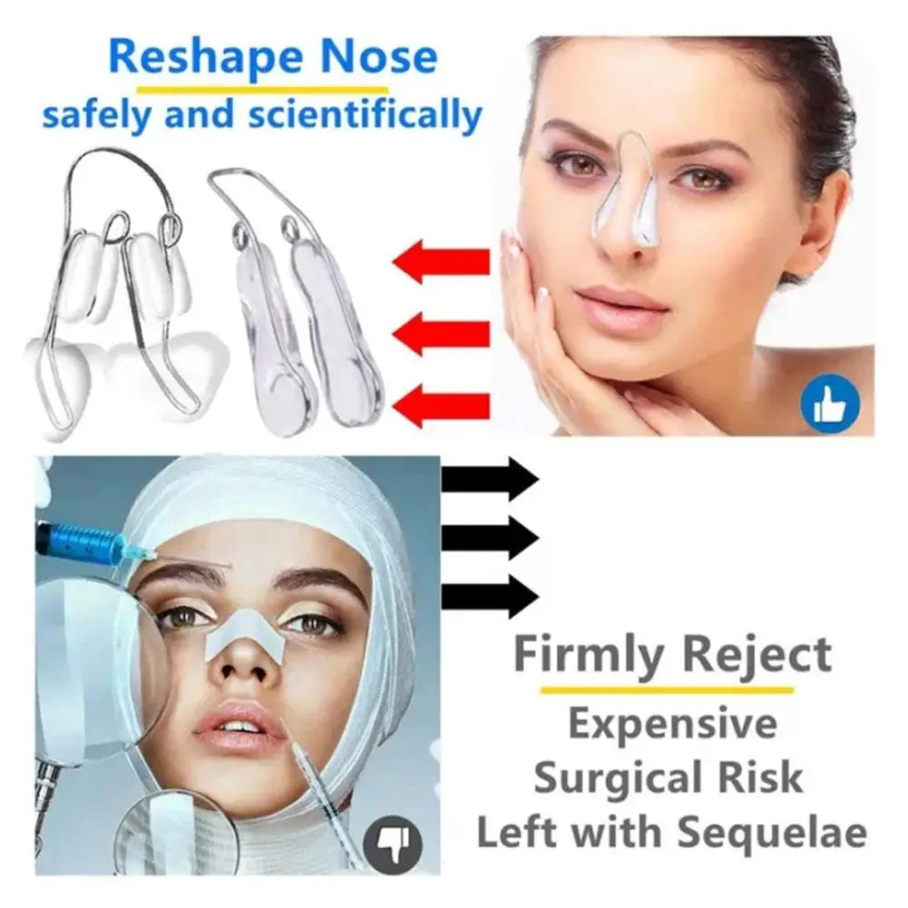 Nose Shaping Roller & Nose Lifter Clip – Smooth Edge Tightening Nose Shaper Massager