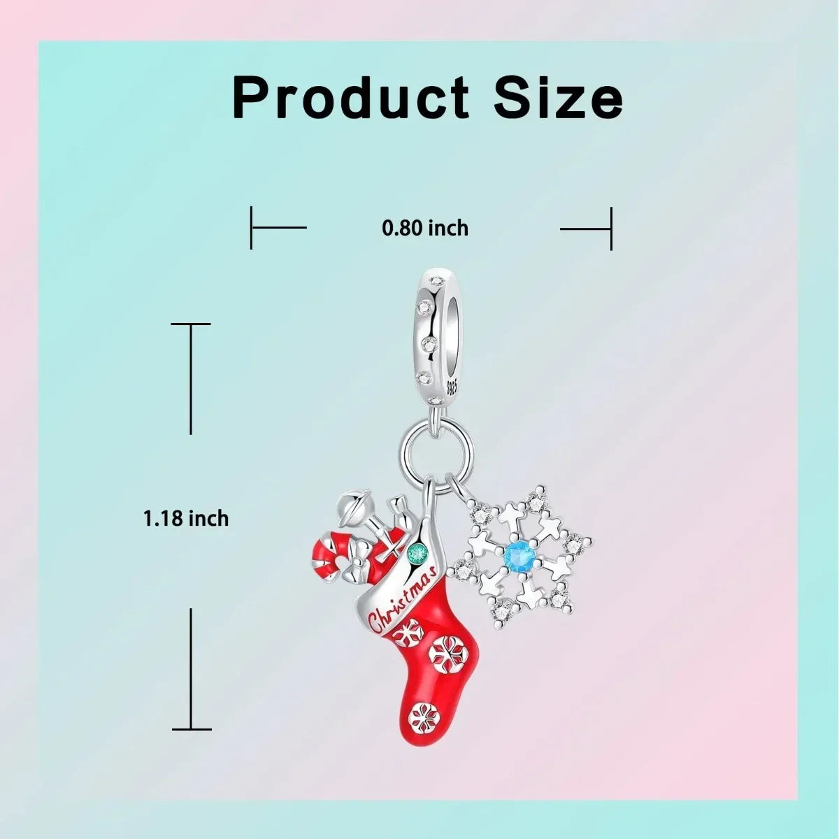 Christmas 925 Sterling Silver Charms | Santa Claus Reindeer Snowman Tree Beads Fit Original Bracelet