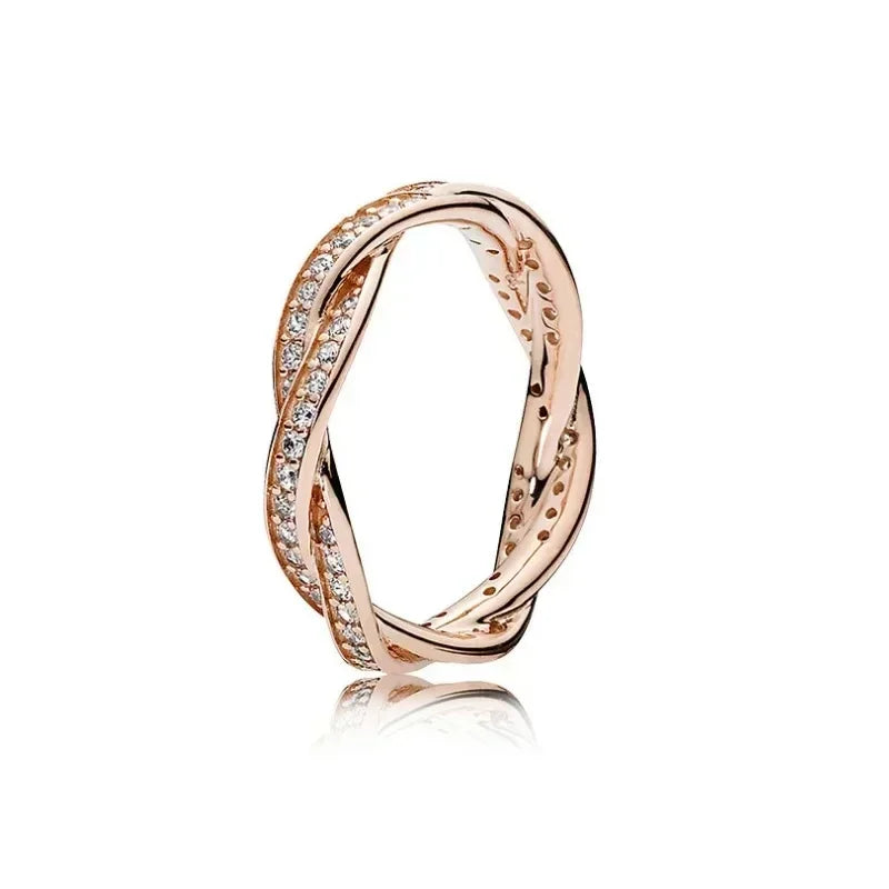 925 Sterling Silver Dazzling Crown Hearts Ring | Classic Luxury Women’s Charm Ring – Exquisite Jewelry Gift