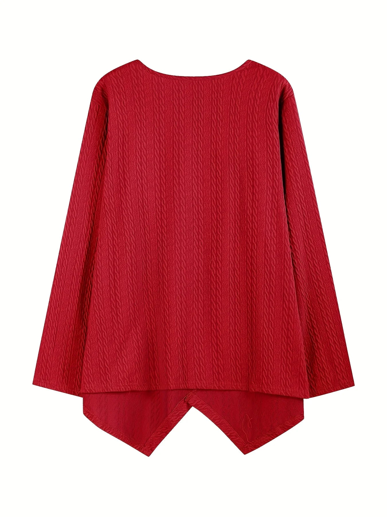 Plus Size Women’s Knitted Casual T-Shirt – Loose Fit Round Neck Short Sleeve Top 👚✨
