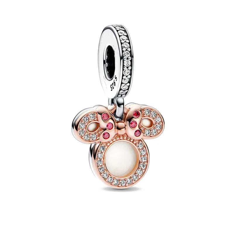 Fashionable 925 Silver Mouse & Eiffel Tower Charm – DIY Pendant for Original European Bracelets