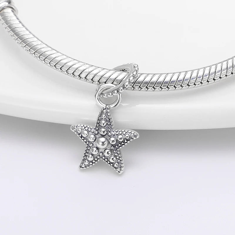 Blue Ocean Series 925 Sterling Silver Turtle Crab Mermaid Charms for 3mm Bracelet