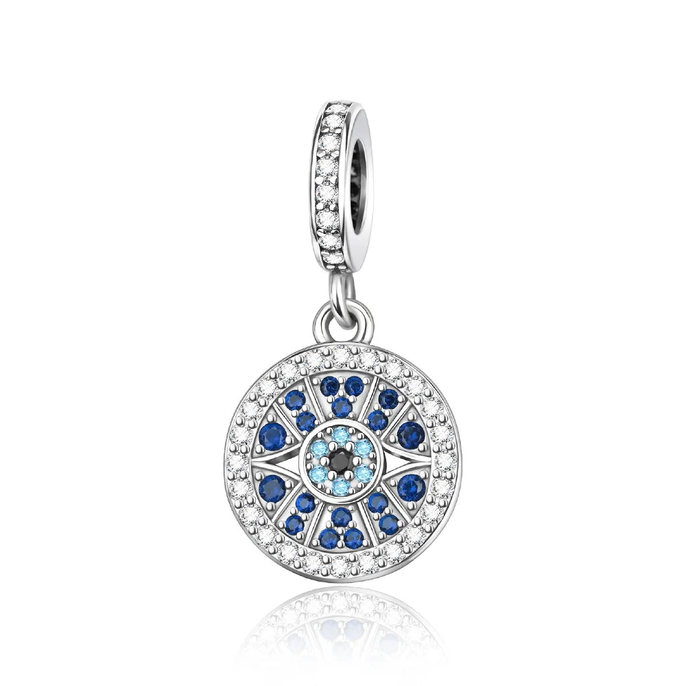 925 Sterling Silver Golden Geometry Set Charms | Heart Star Earrings Rings Bracelets Necklaces Women DIY Jewelry Gift