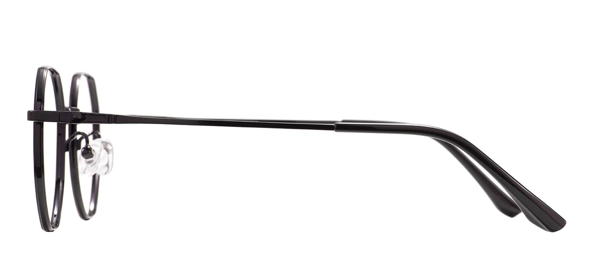 Geometric Colorful Round Glasses – Unisex Metal Full Rim Stylish Eyewear for Prescription Lenses