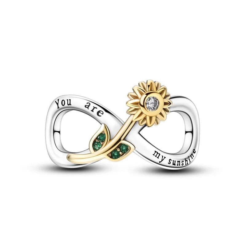 925 Sterling Silver Squirrel & Maple Leaf Charm | Shiny Zircon Autumn Beads Fit Pandora Bracelet DIY Jewelry