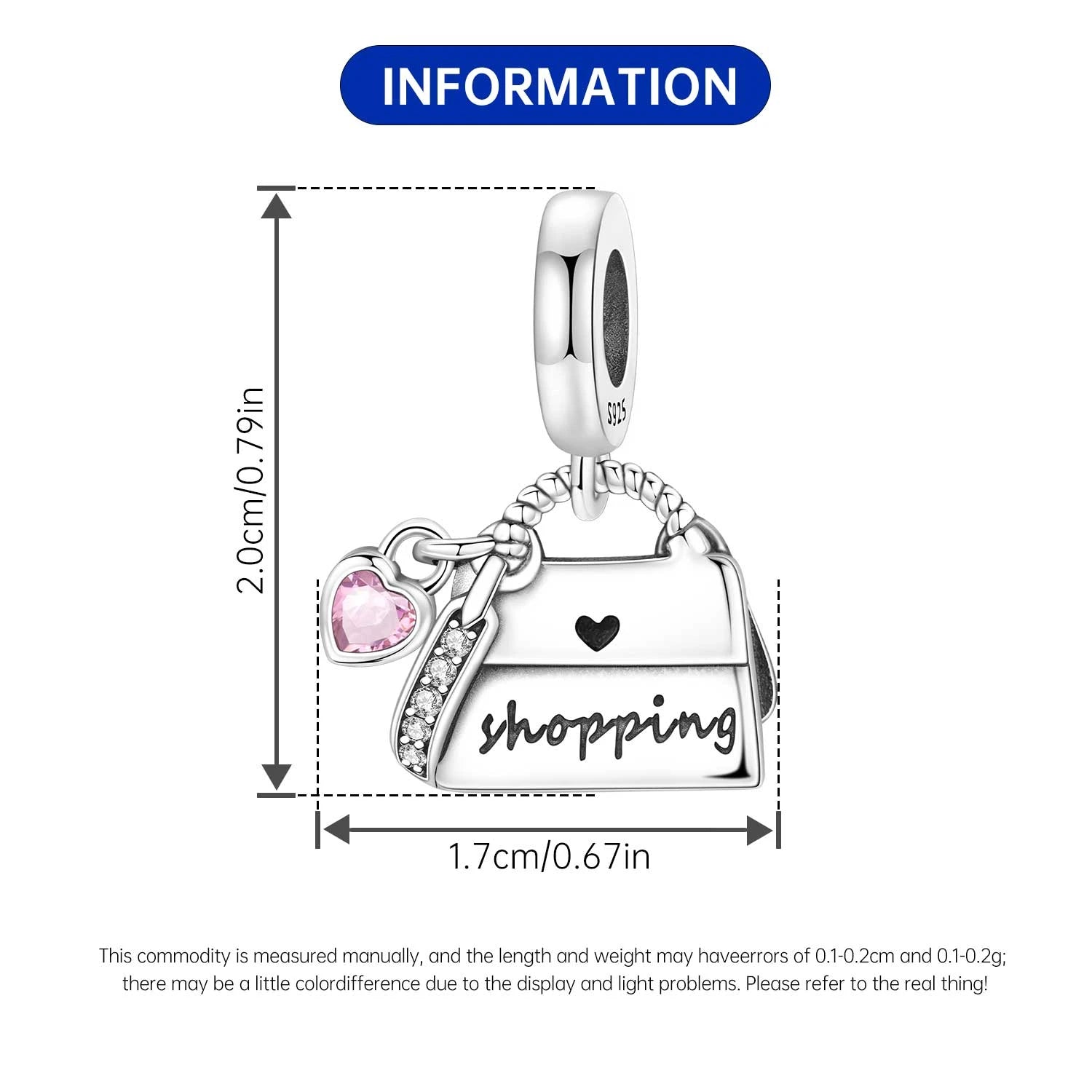 925 Sterling Silver Western Cowboy Boots Charm Bead | Hobby Series Pendant for Bracelet DIY Jewelry Gift