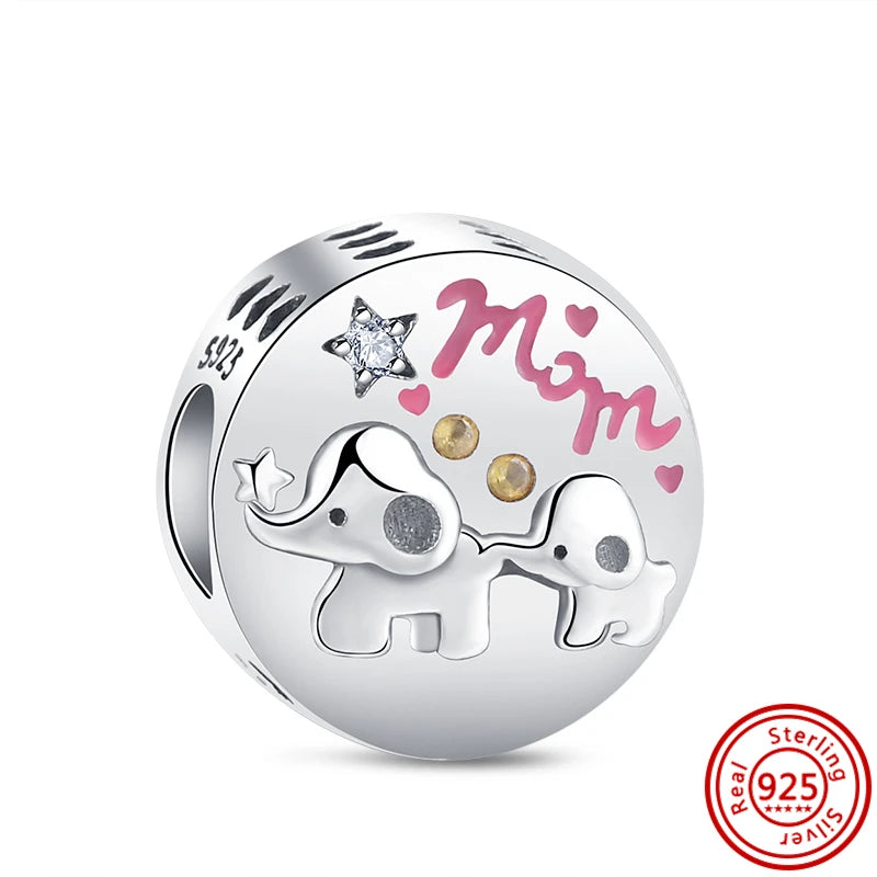 925 Sterling Silver Heart Pave Zircon Family Tree Charm | Fits Original Bracelet Women’s Luxury Jewelry Gift