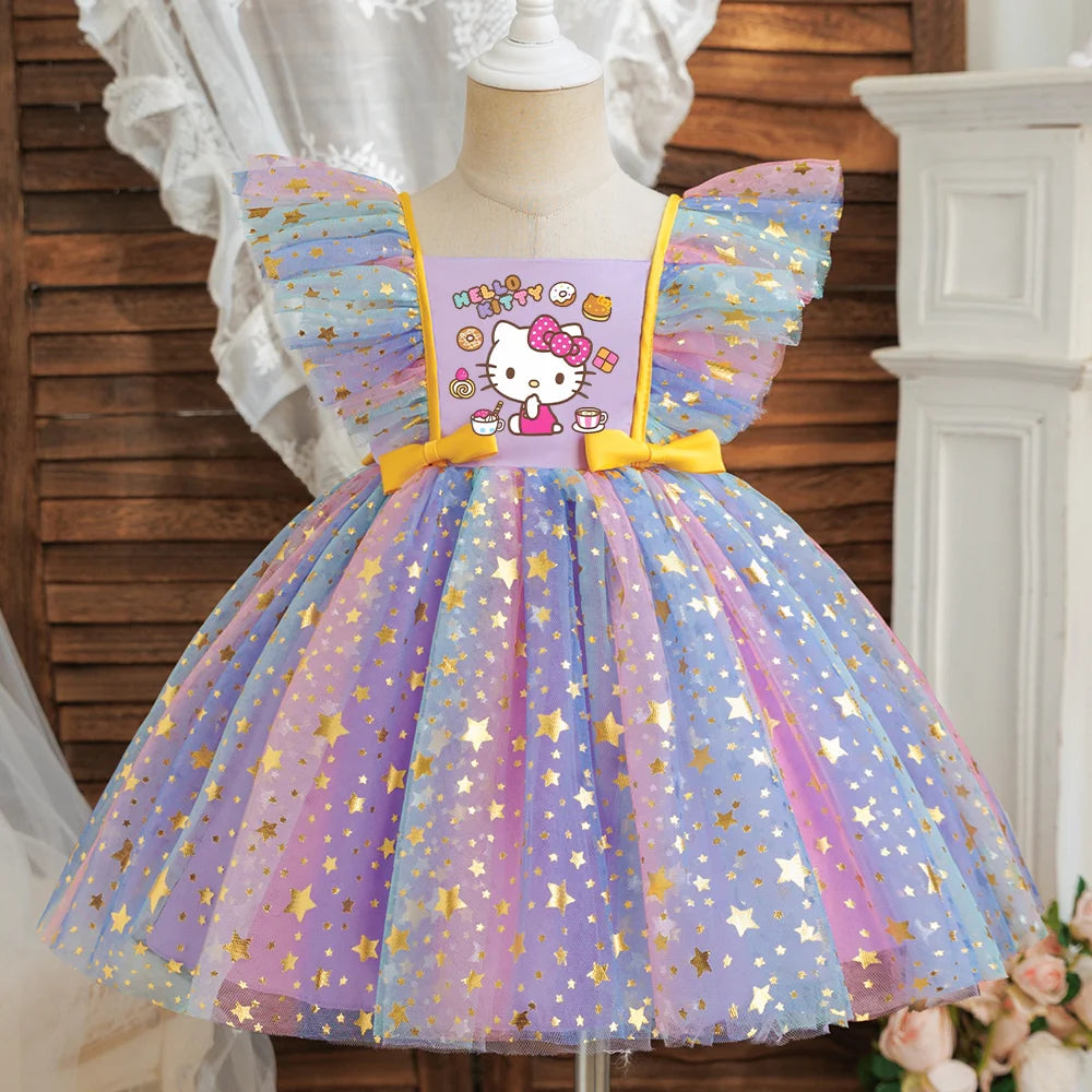Hello Kitty Baby Princess Dress – Girls Birthday & Christmas Party Sleeveless Tulle Tutu Dress for 1-5Y