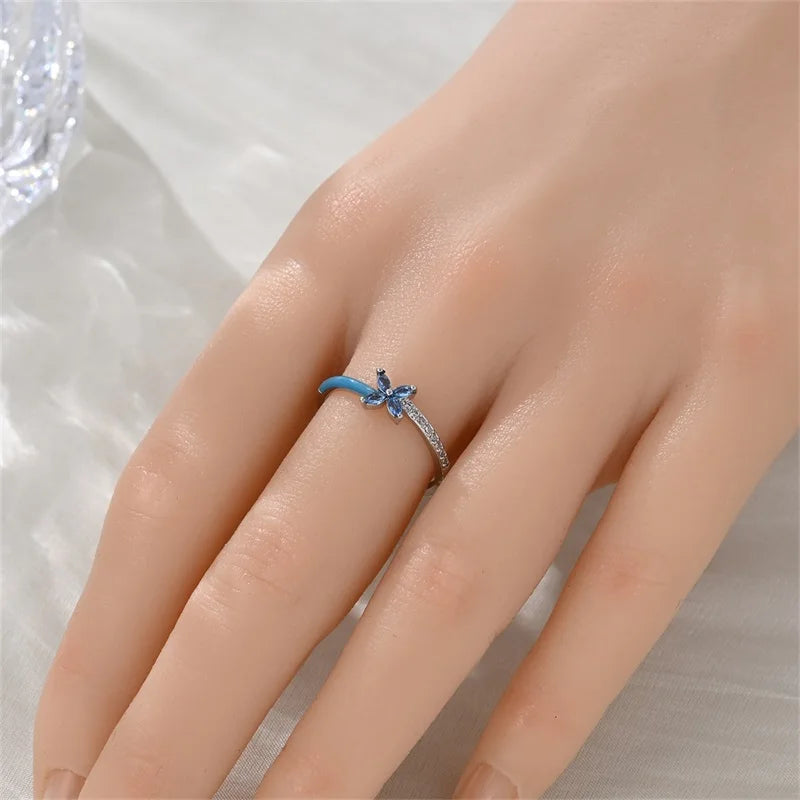 925 Sterling Silver Rings Collection | Bow, Heart, Sun, Moon & Star Zircon Rings for Women Jewelry Gift