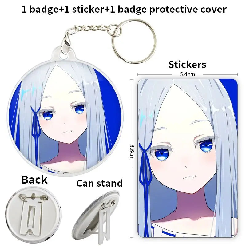 Re:Zero Anime Character Soft Button Badge – Fashion Tinplate Brooch Pin Trinket for Bags & Clothes
