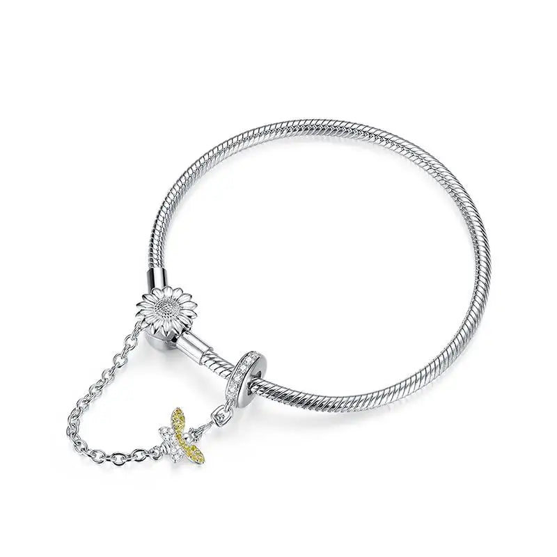 2025 925 Sterling Silver Heart Butterfly Snowflake Dream Catcher Bracelet | Luxurious Women's DIY Jewelry Gift