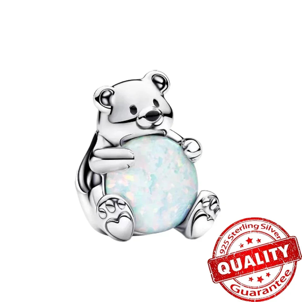 Christmas 925 Sterling Silver Charms | Santa Claus Reindeer Snowman Tree Beads Fit Original Bracelet